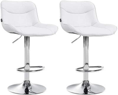 2er Set Barhocker Vonore Kunstleder chrom