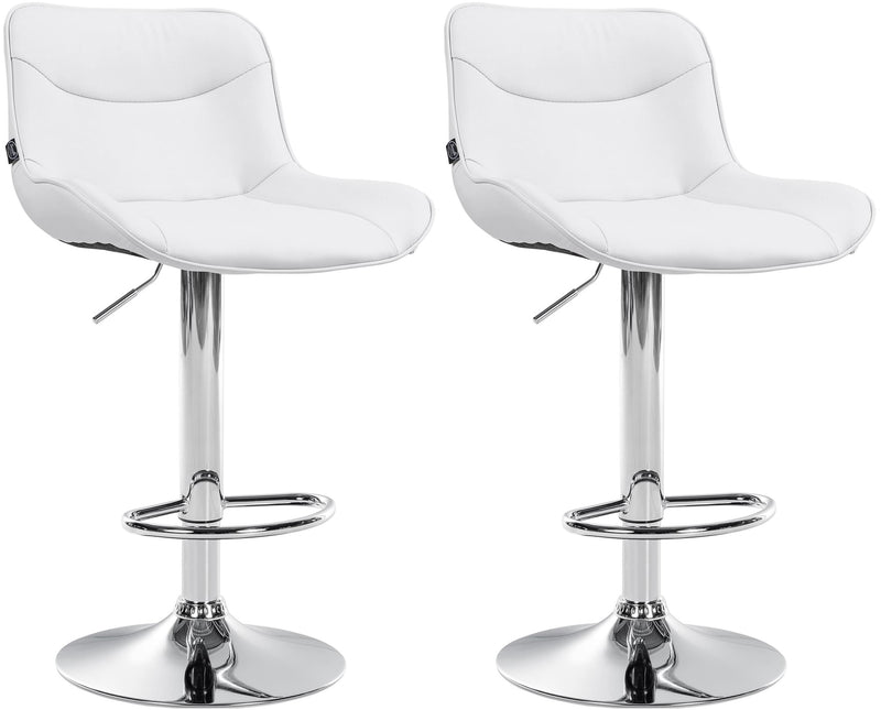 2er Set Barhocker Vonore Kunstleder chrom