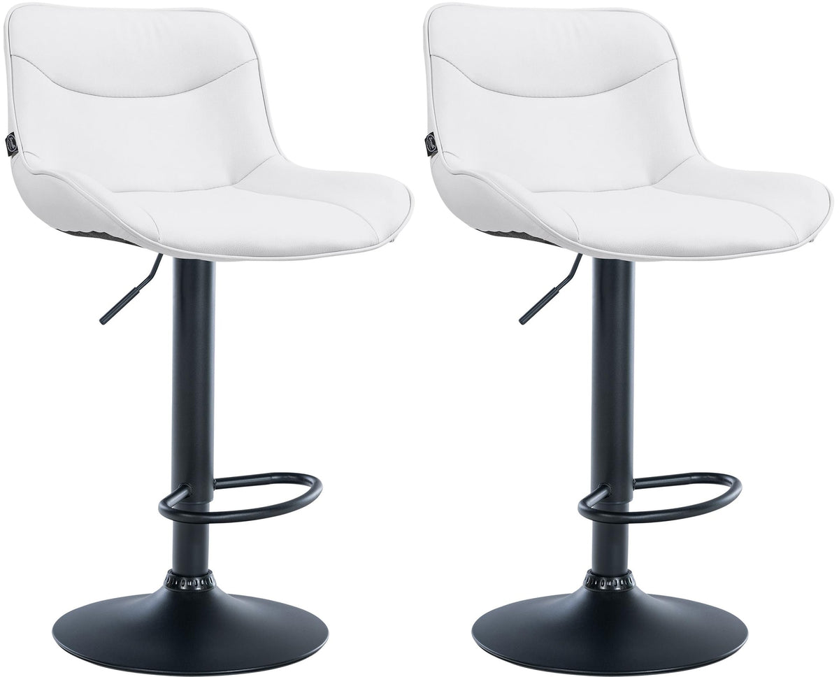 2er Set Barhocker Vonore Kunstleder schwarz