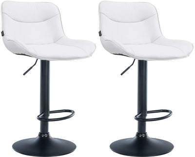 2er Set Barhocker Vonore Kunstleder schwarz