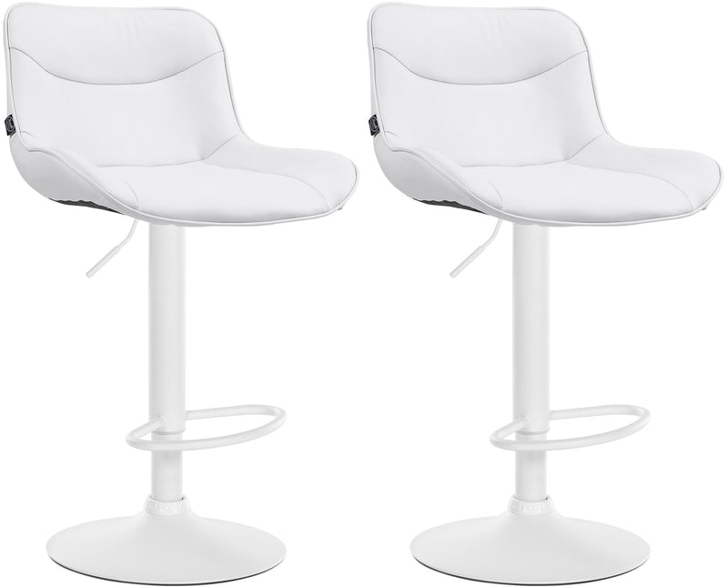 2er Set Barhocker Vonore Kunstleder weiß