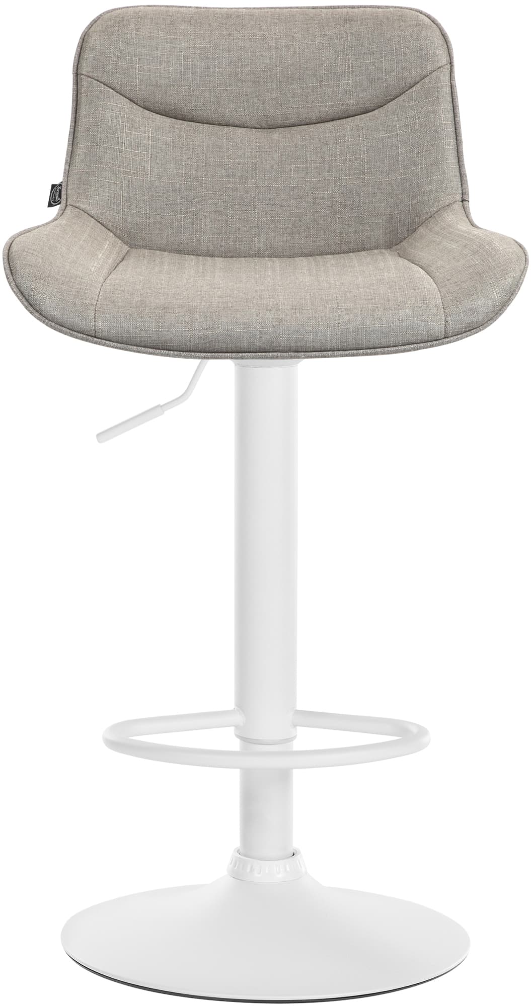 2er Set Barhocker Vonore Stoff weiß – Ansicht 3