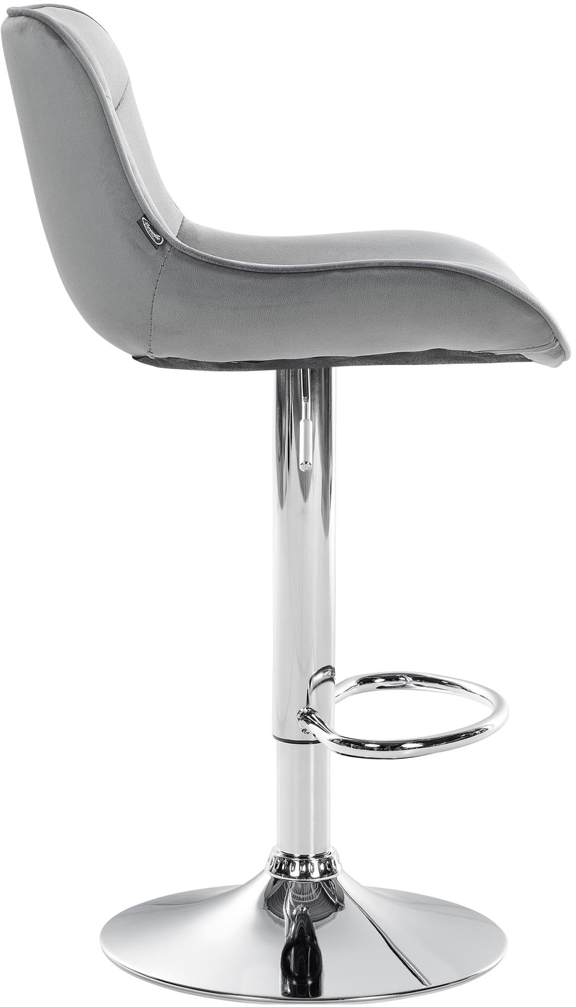 2er Set Barhocker Vonore Samt chrom – Ansicht 20