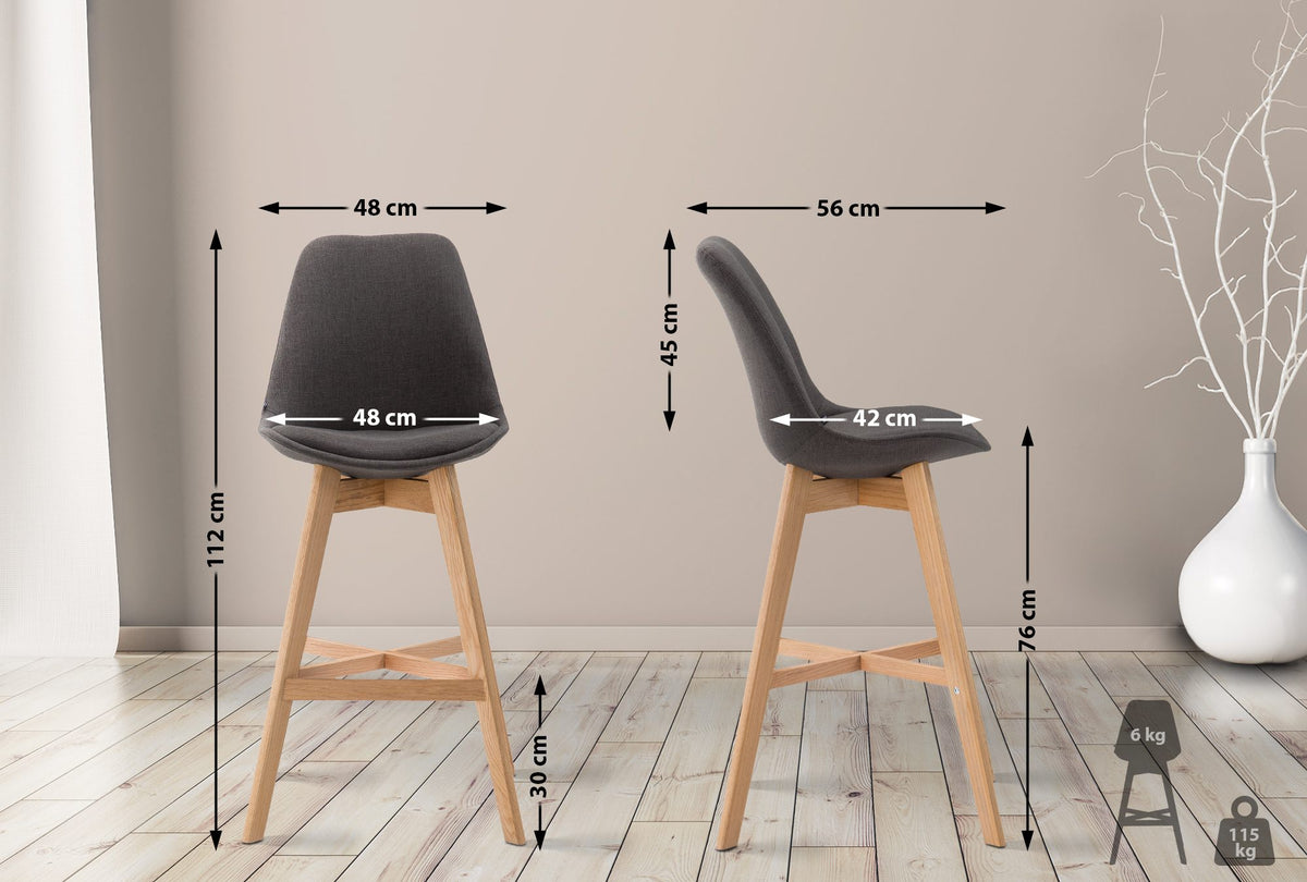 Barhocker Cannes Stoff Natura – Ansicht 2