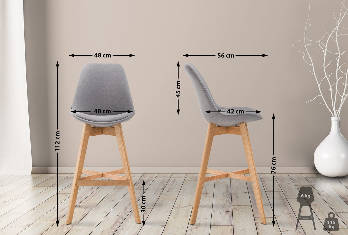 Barhocker Cannes Stoff Natura – Ansicht 9