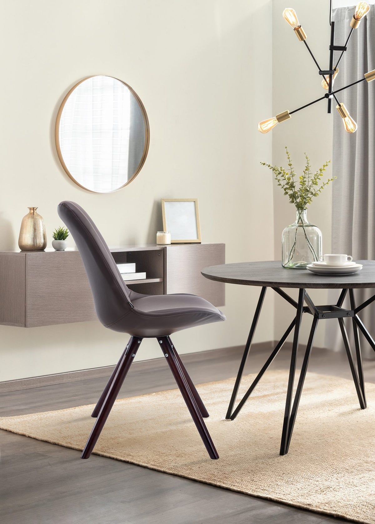 Besucherstuhl Laval Cappuccino Rund – Ansicht 4