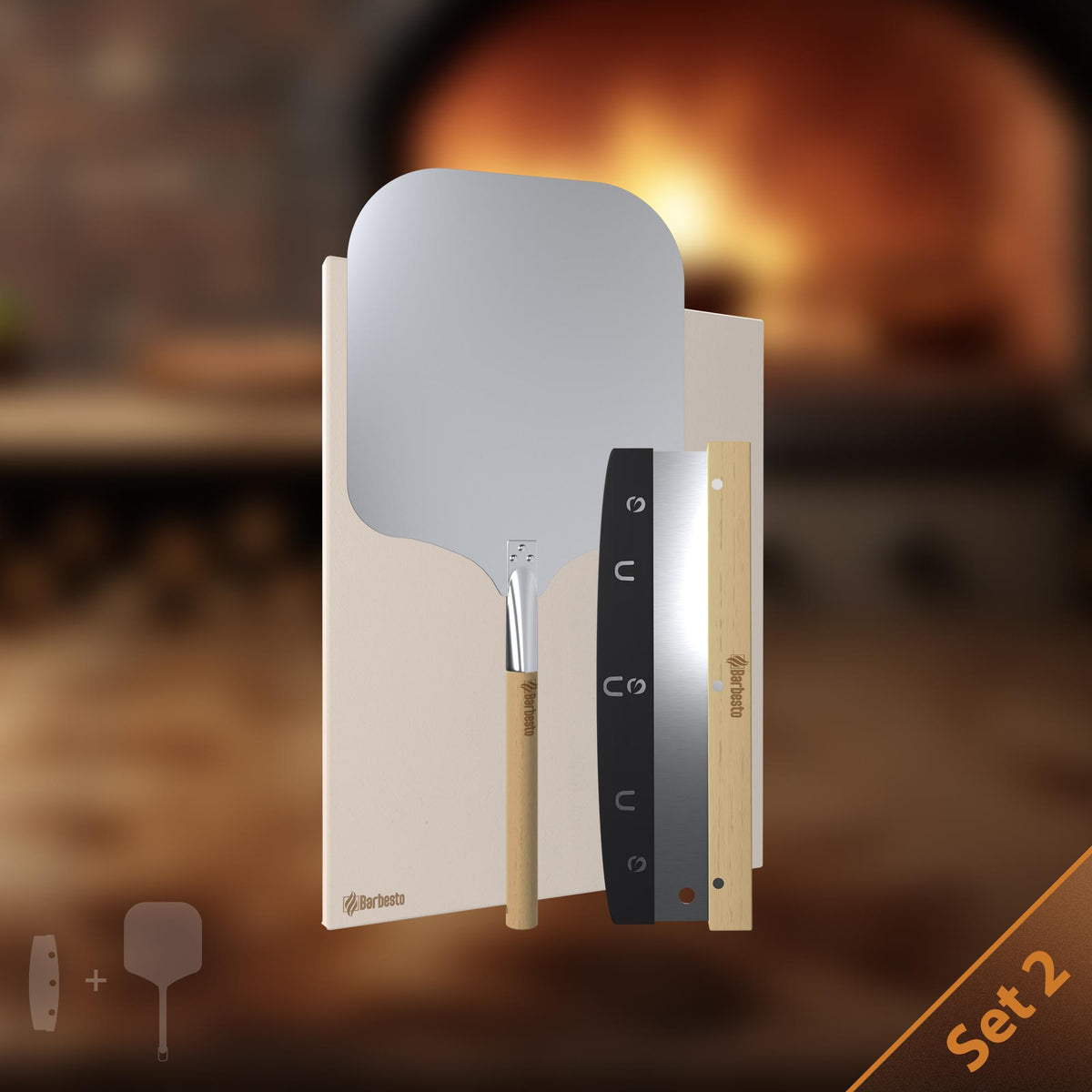 Pizzastein Set 2 – Ansicht 2