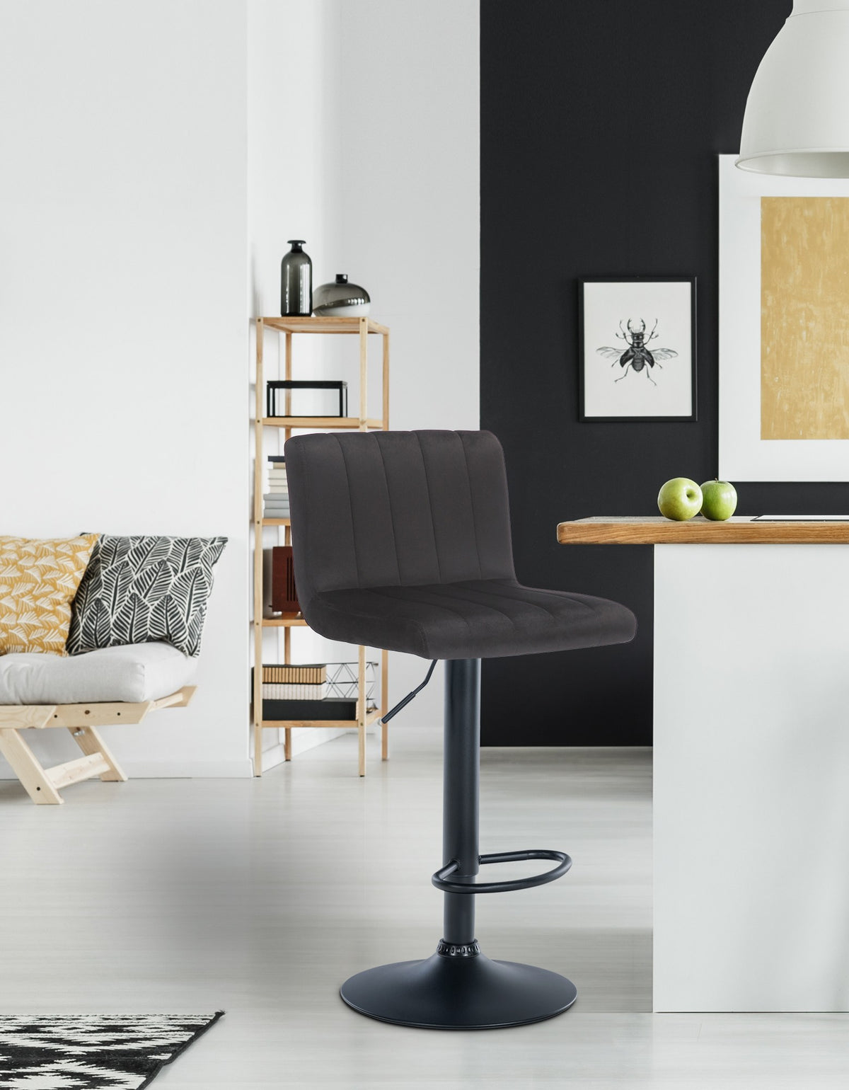 Barhocker Jamie Samt – Ansicht 3
