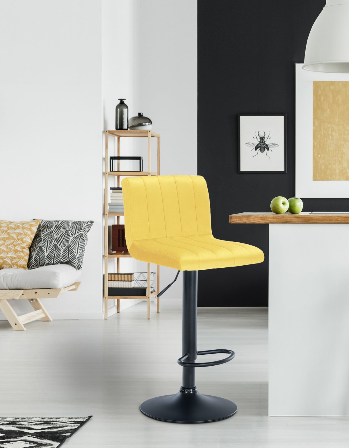 2er Set Barhocker Jamie Samt – Ansicht 17