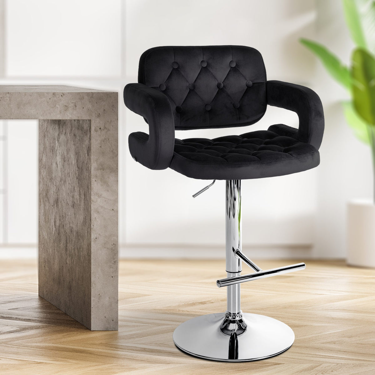 Barhocker Dublin Samt chrom – Ansicht 10