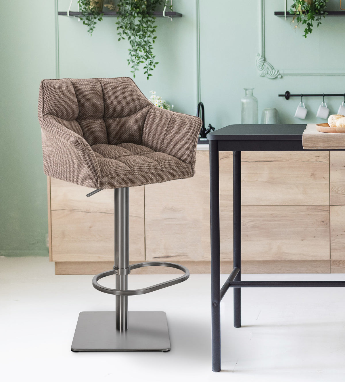 Barhocker Damaso E Stoff – Ansicht 2