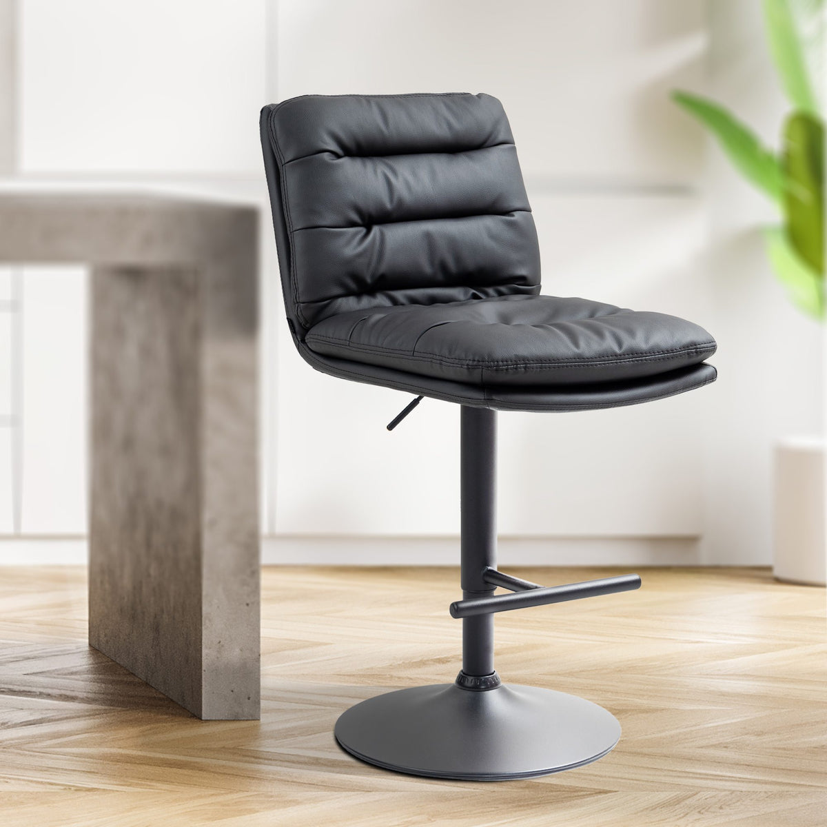 Barhocker Damar Kunstleder schwarz – Ansicht 7