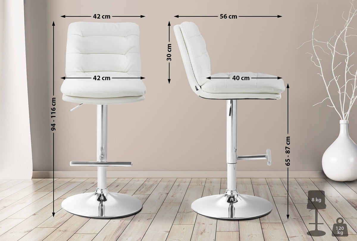 Barhocker Damar Kunstleder chrom – Ansicht 16