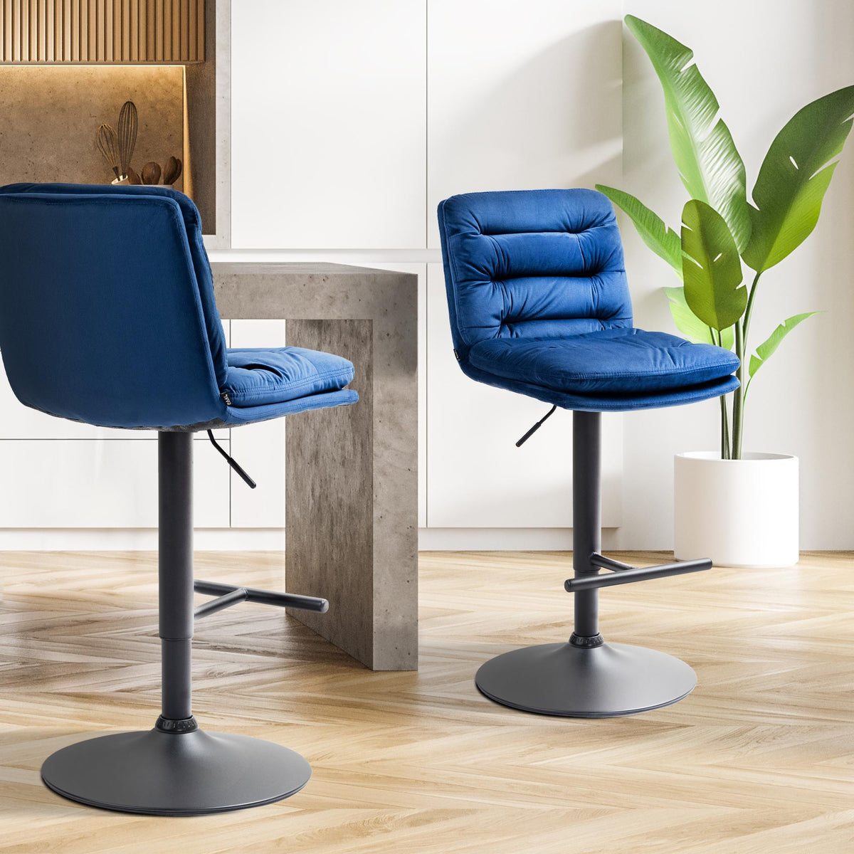 Barhocker Damar Samt schwarz – Ansicht 10