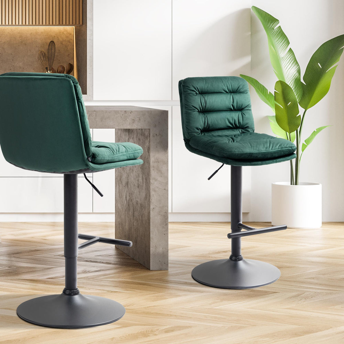 Barhocker Damar Samt schwarz – Ansicht 17
