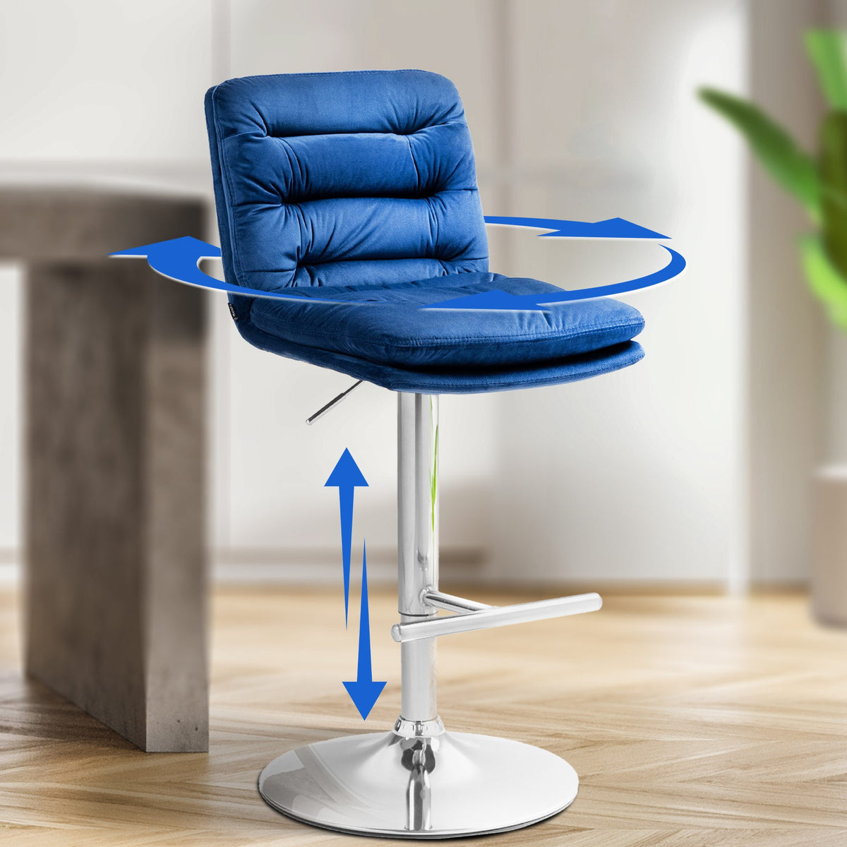 Barhocker Damar Samt chrom – Ansicht 11