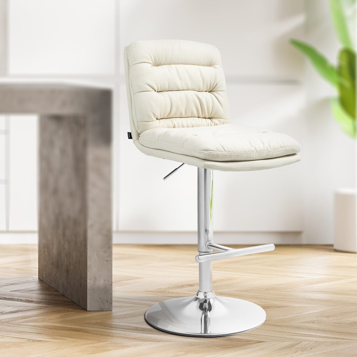 Barhocker Damar Stoff chrom – Ansicht 7