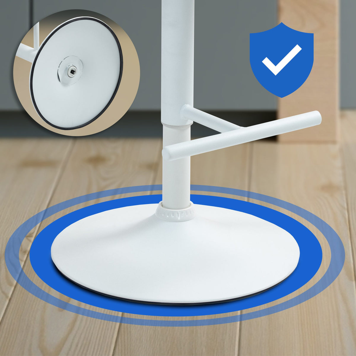 Barhocker Damar Stoff weiß – Ansicht 6