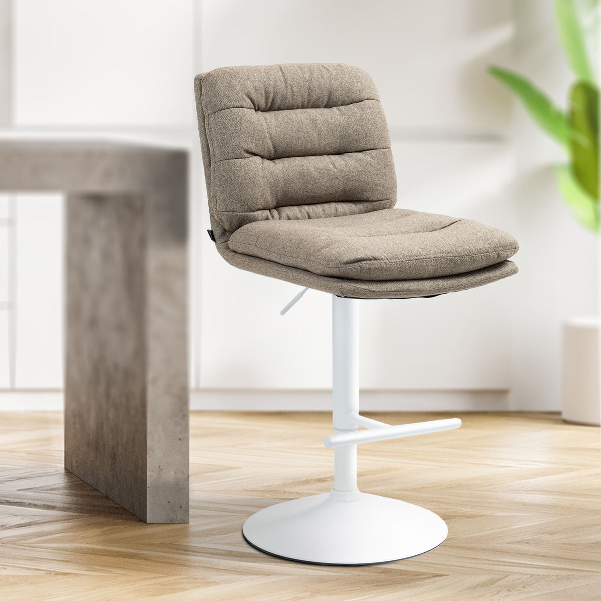 Barhocker Damar Stoff weiß – Ansicht 14