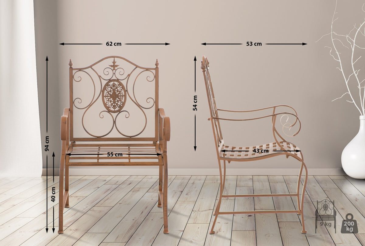 2er Set Gartenstühle Punjab – Ansicht 2