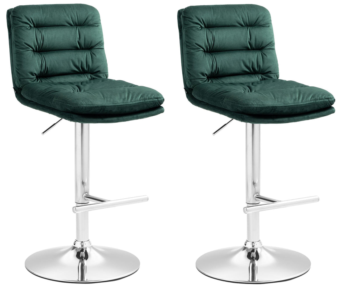 2er Set Barhocker Damar Samt chrom – Ansicht 15