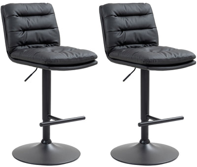 2er Set Barhocker Damar Kunstleder schwarz