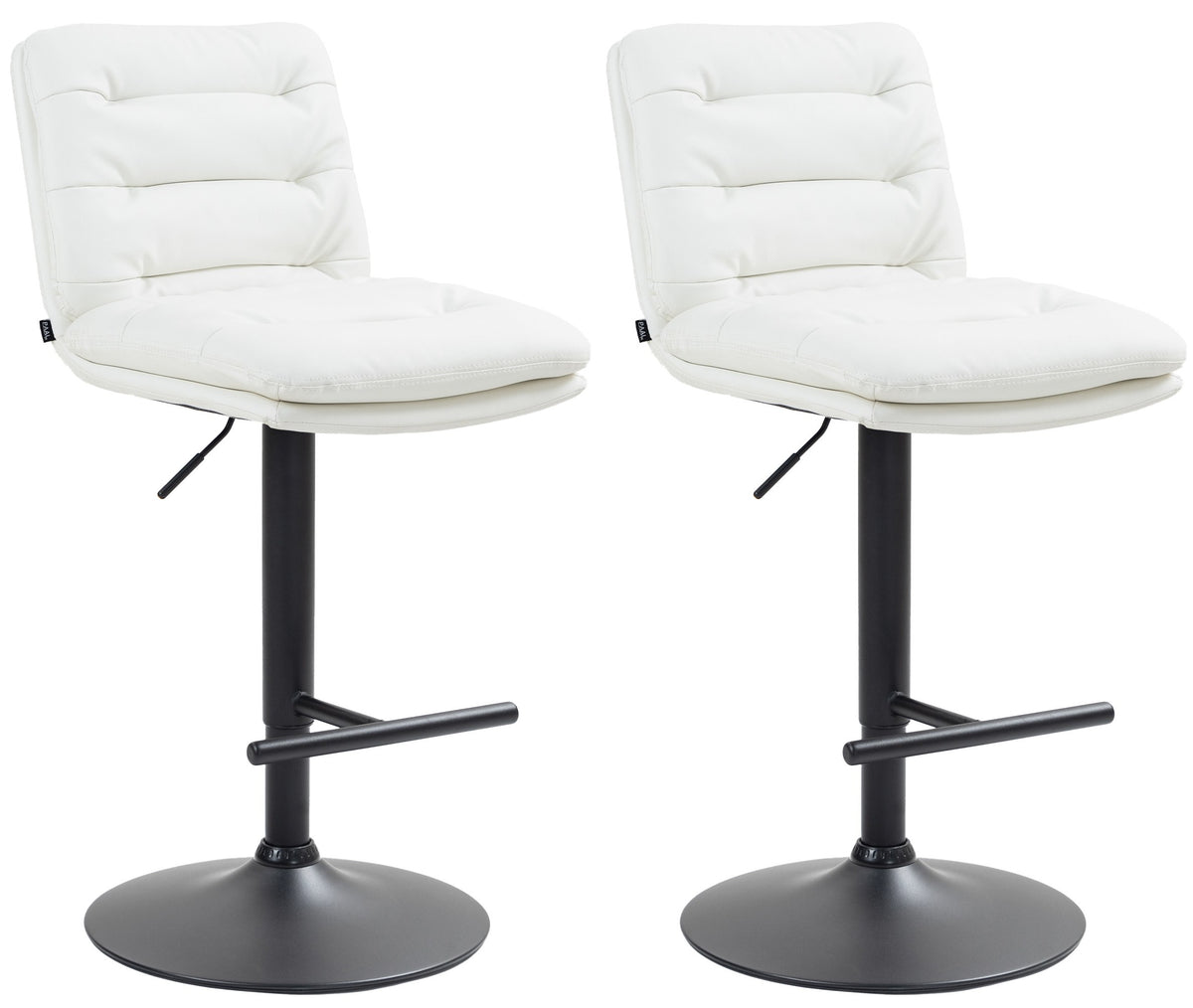 2er Set Barhocker Damar Kunstleder schwarz – Ansicht 15