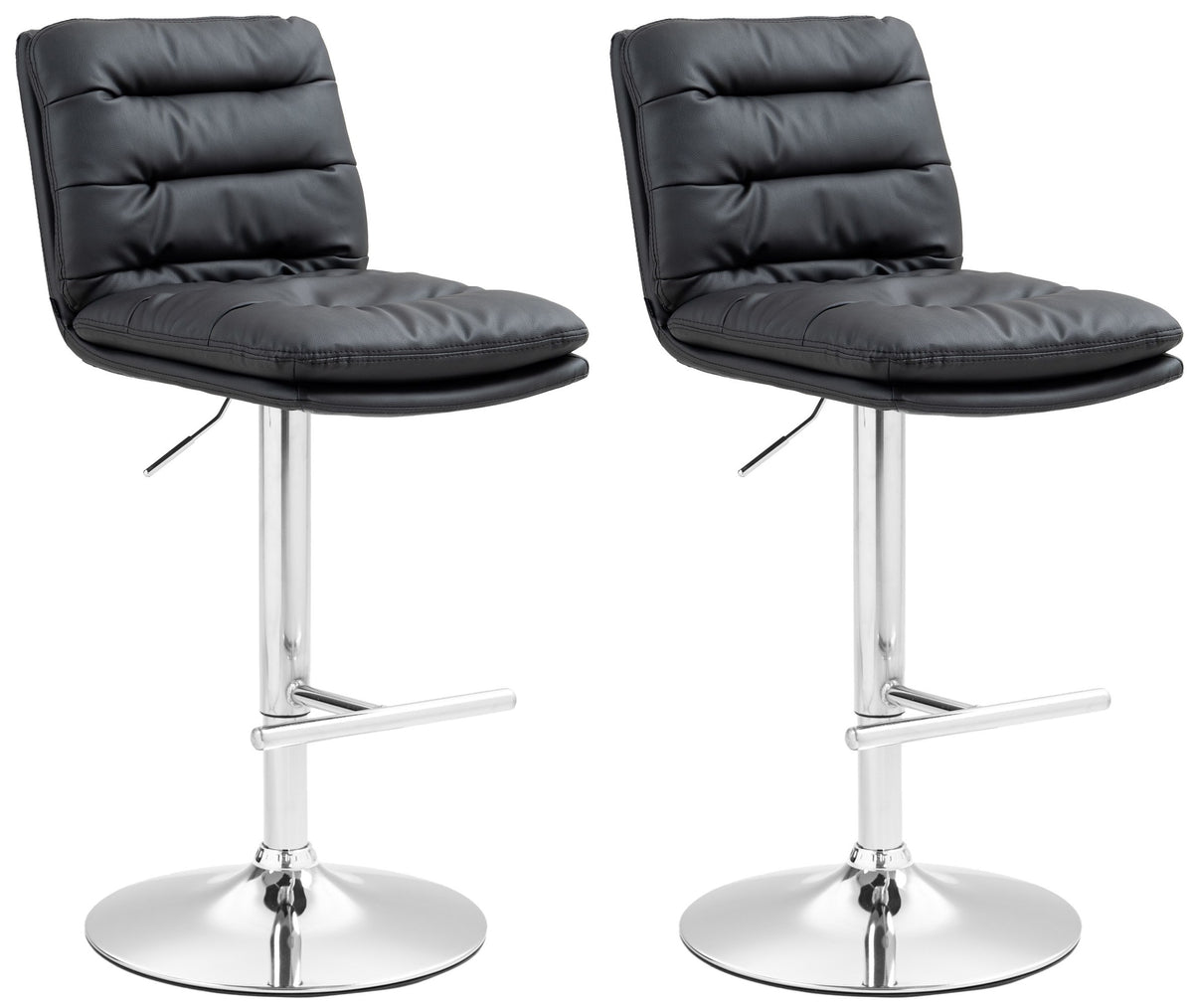 2er Set Barhocker Damar Kunstleder chrom – Ansicht 8