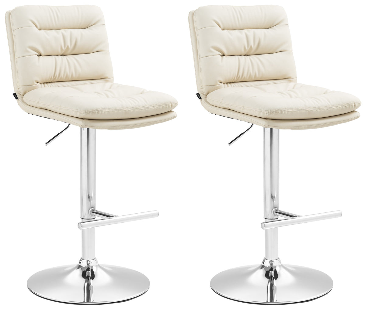 2er Set Barhocker Damar Kunstleder chrom – Ansicht 15