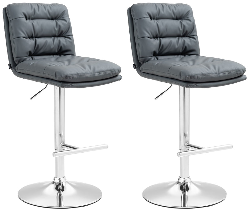 2er Set Barhocker Damar Kunstleder chrom