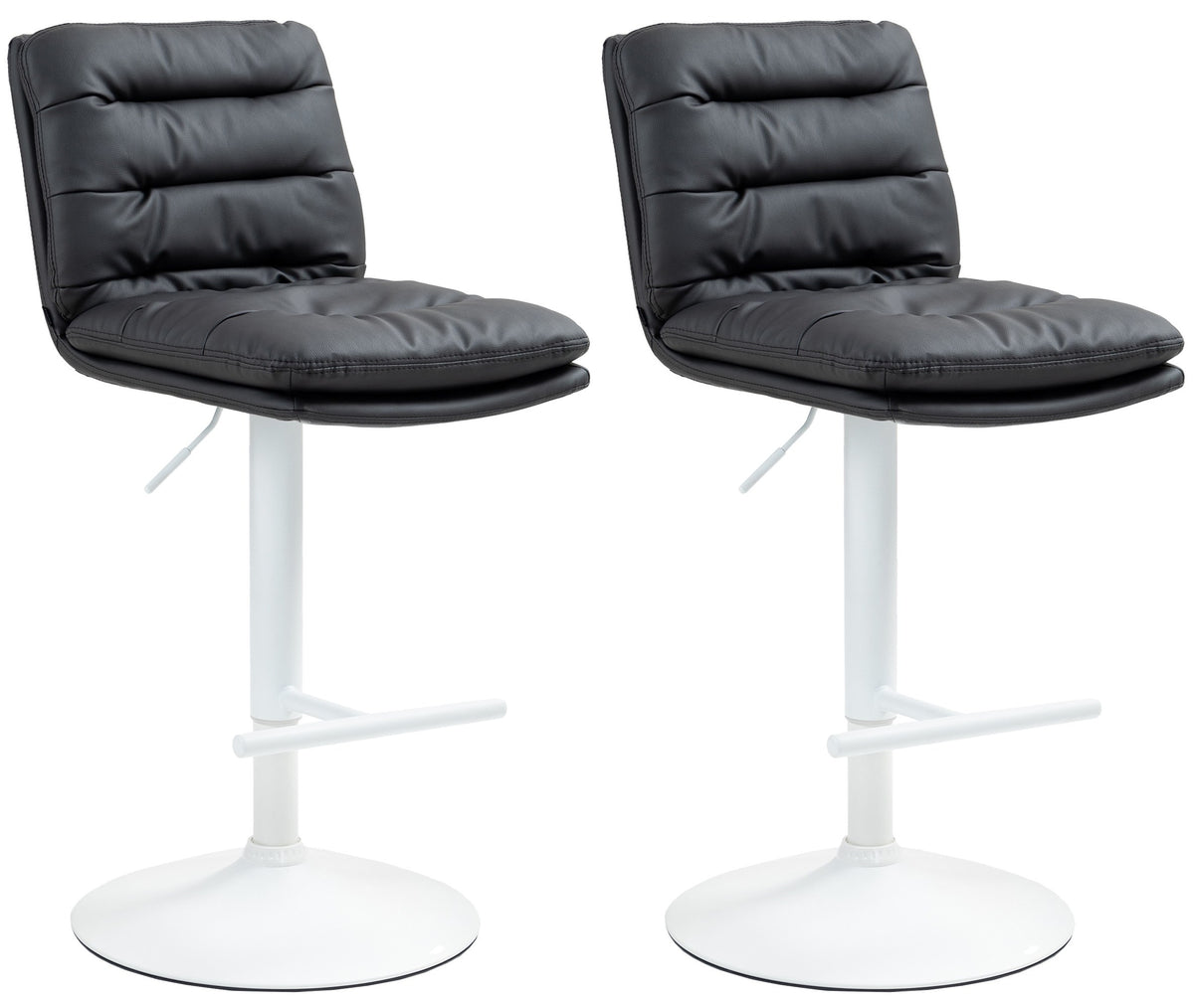 2er Set Barhocker Damar Kunstleder weiß
