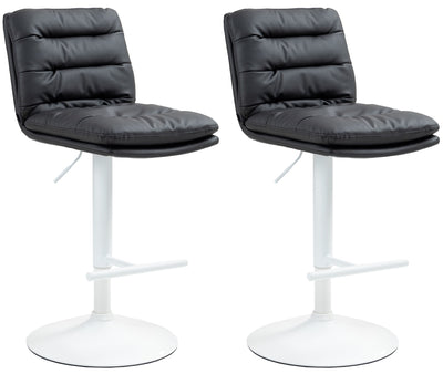 2er Set Barhocker Damar Kunstleder weiß
