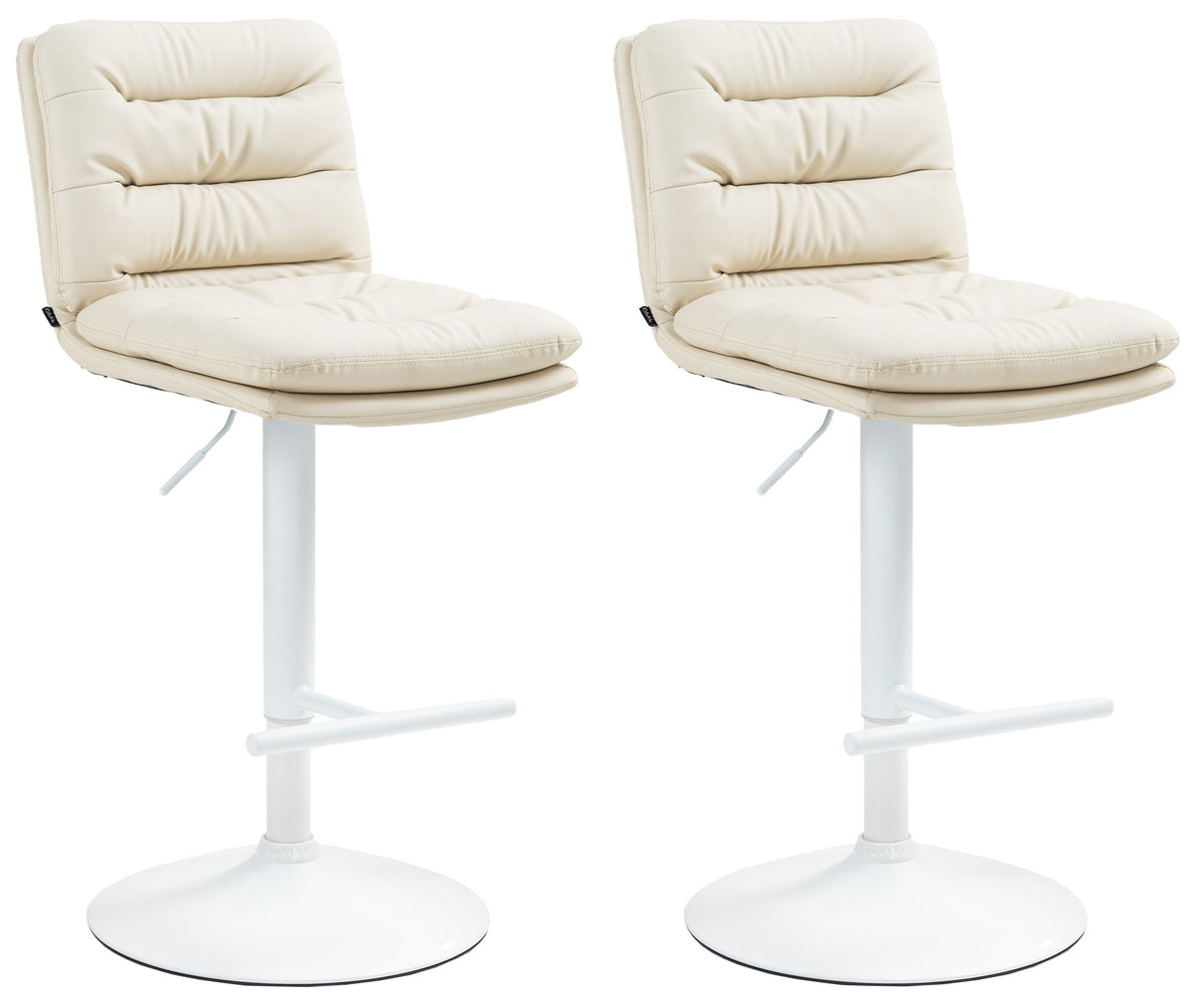 2er Set Barhocker Damar Kunstleder weiß