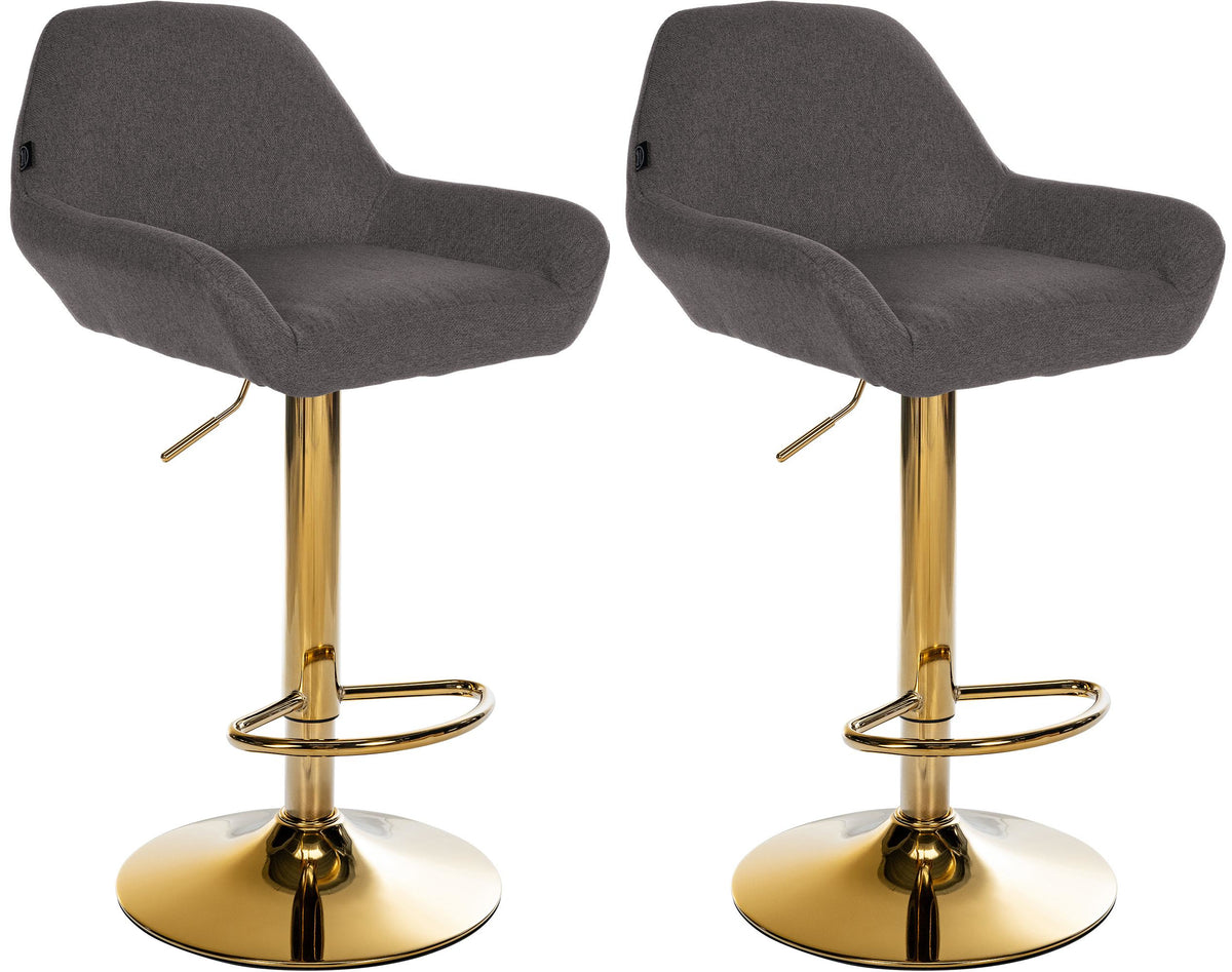 2er Set Barhocker Braga Gold Stoff – Ansicht 15