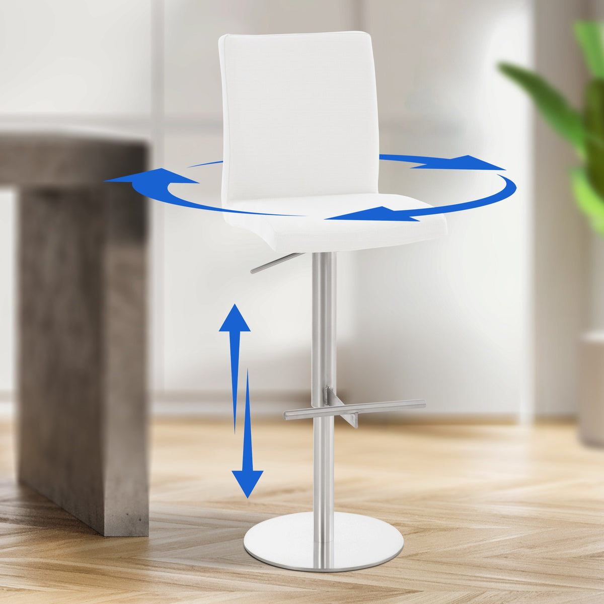 Barhocker Cadiz Stoff edelstahl – Ansicht 11