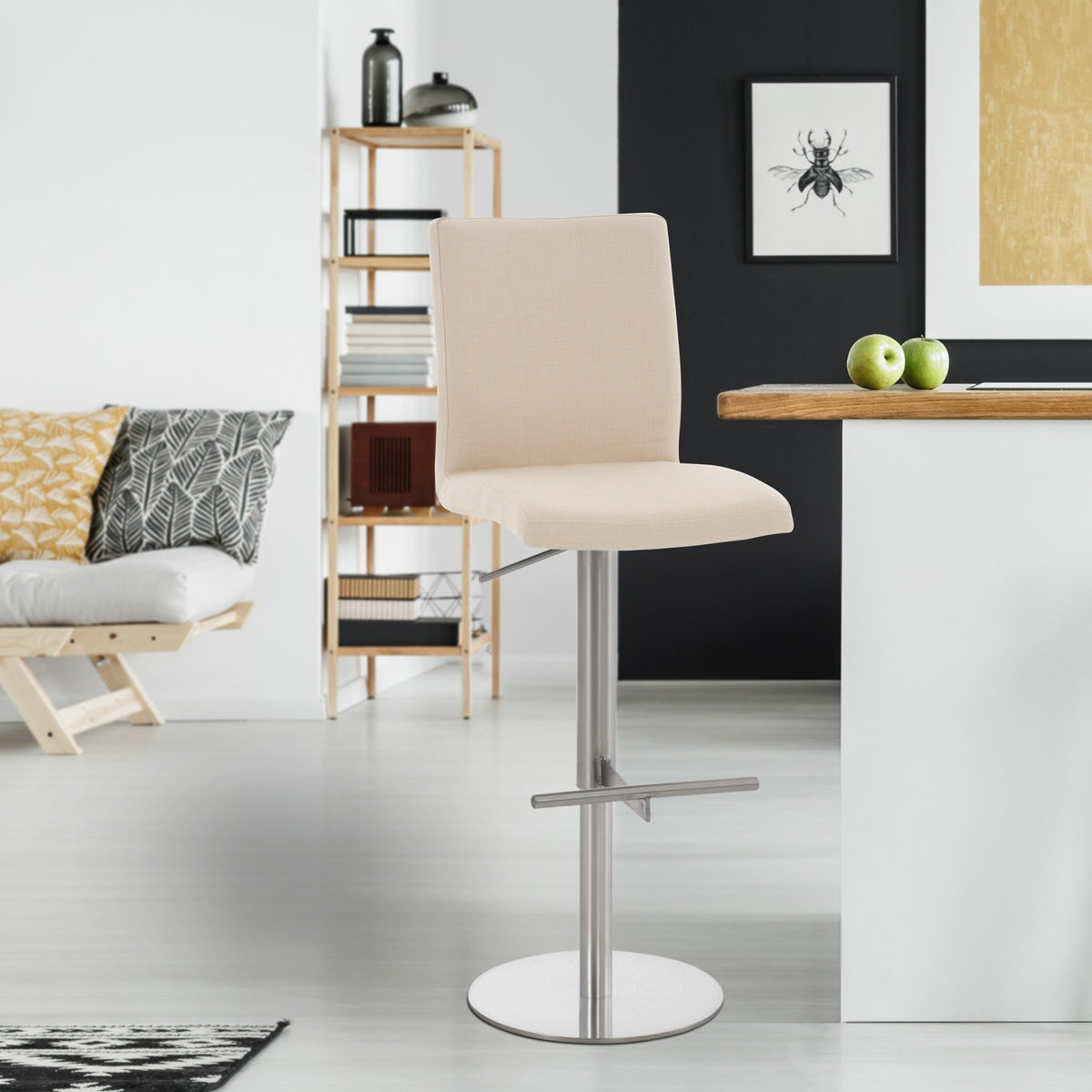 Barhocker Cadiz Stoff edelstahl – Ansicht 17