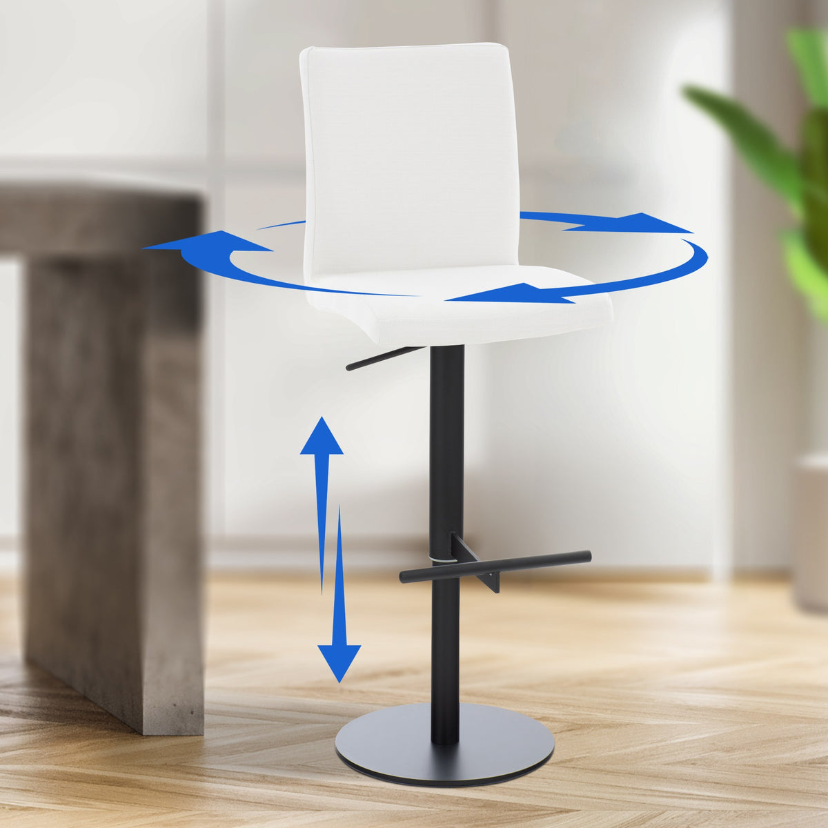 Barhocker Cadiz Stoff schwarz – Ansicht 11