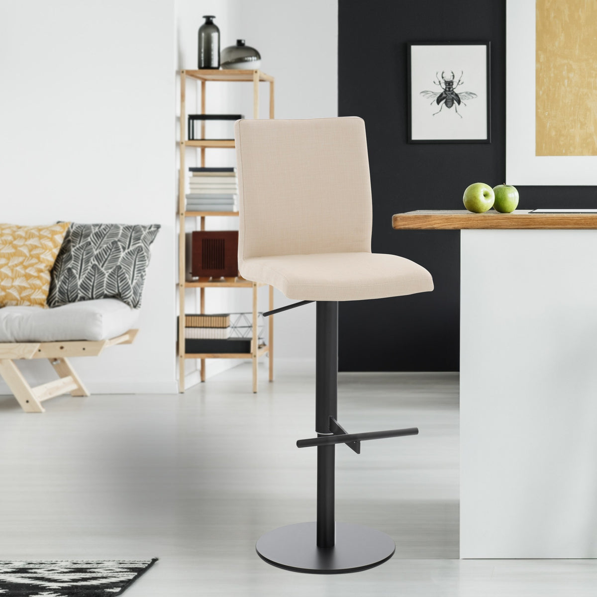 Barhocker Cadiz Stoff schwarz – Ansicht 17
