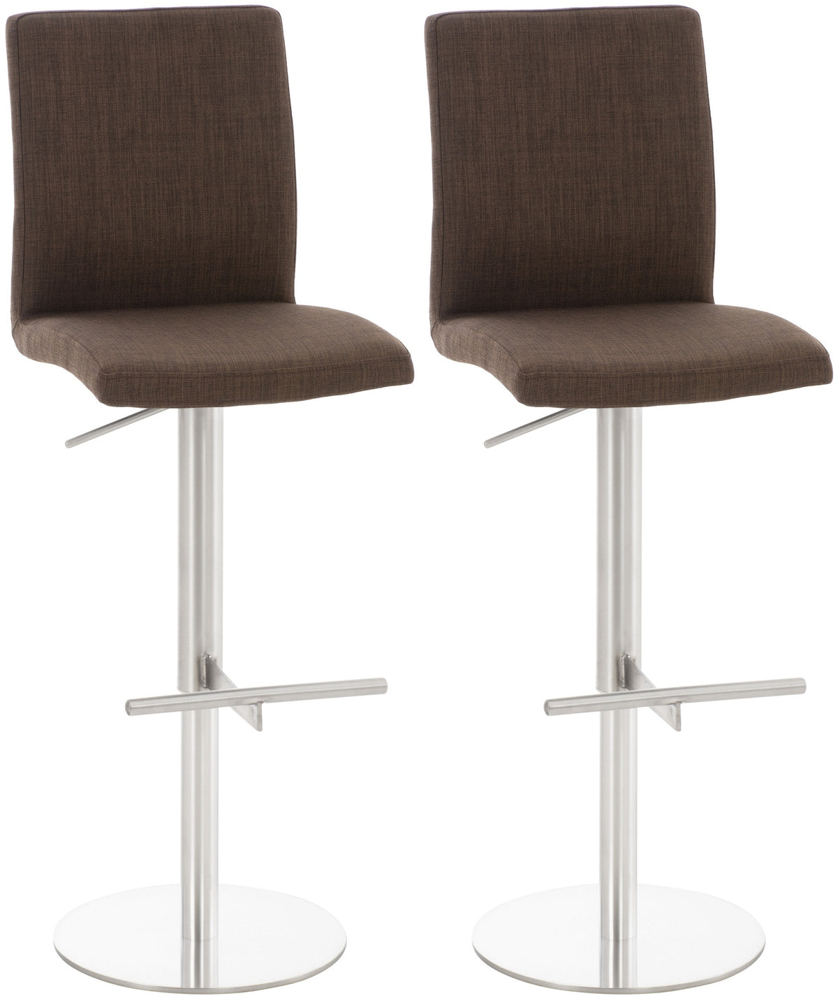 2er Set Barhocker Cadiz Stoff edelstahl