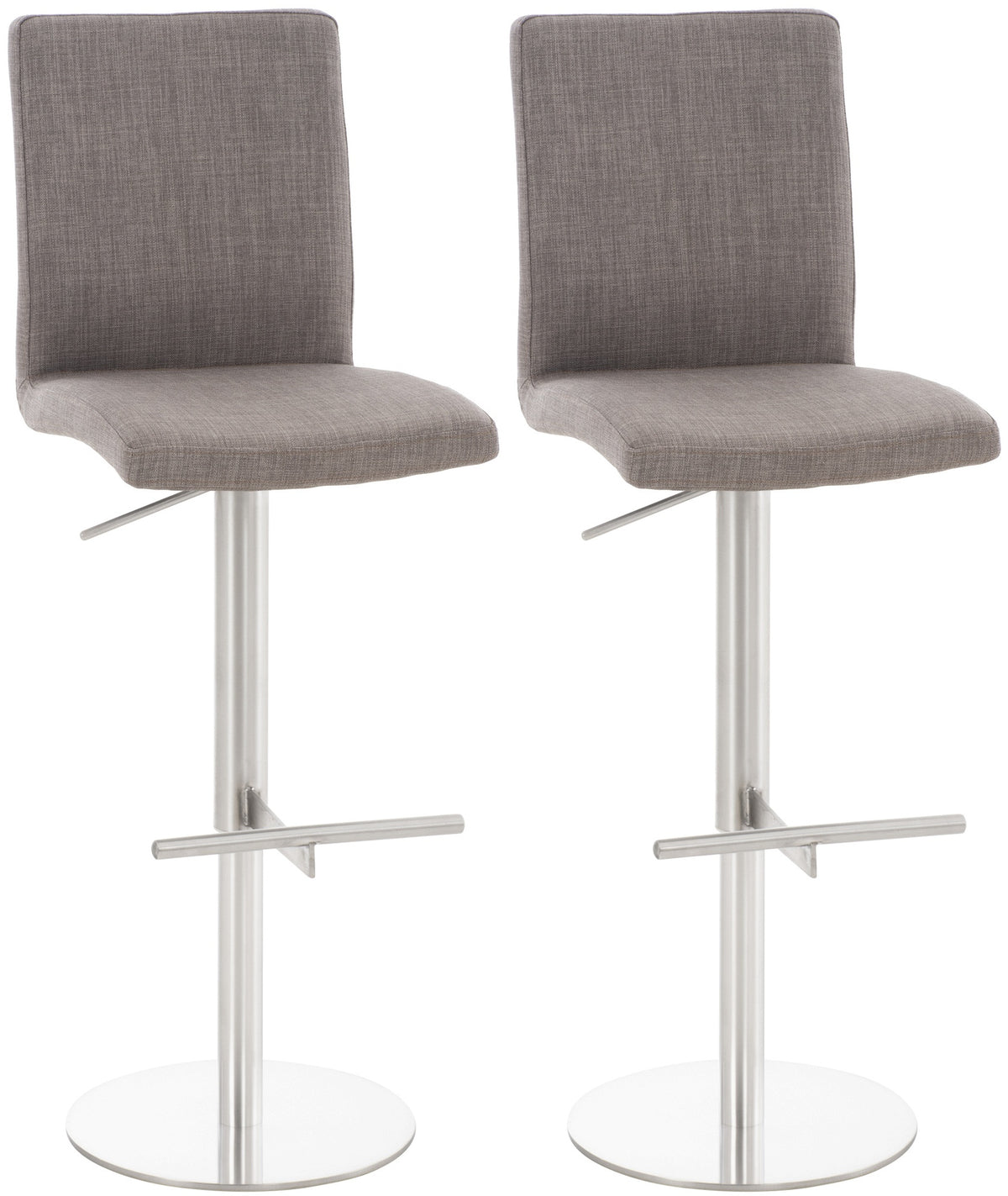 2er Set Barhocker Cadiz Stoff edelstahl – Ansicht 8