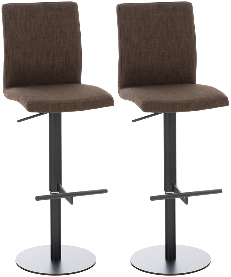 2er Set Barhocker Cadiz Stoff schwarz