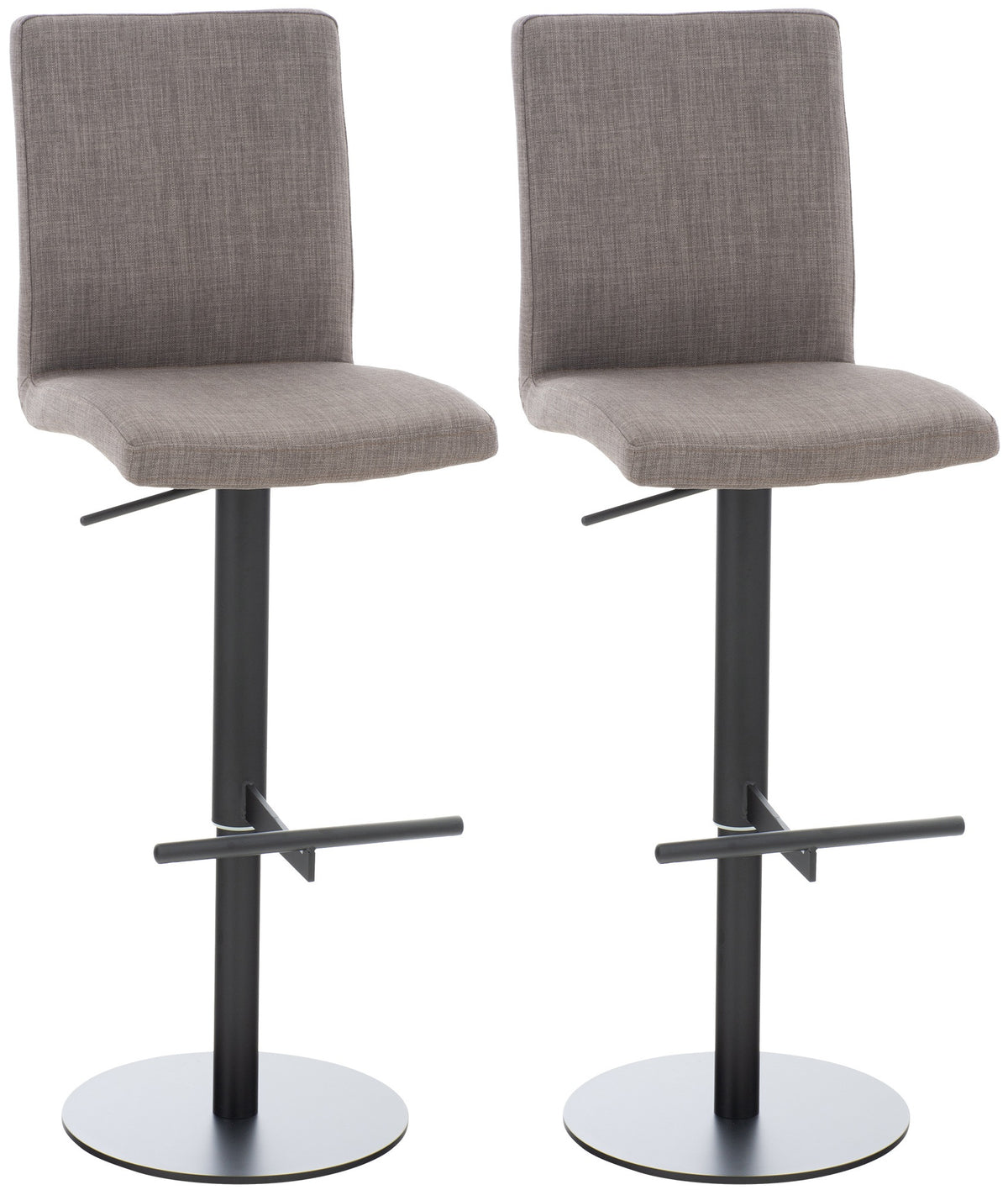 2er Set Barhocker Cadiz Stoff schwarz – Ansicht 8