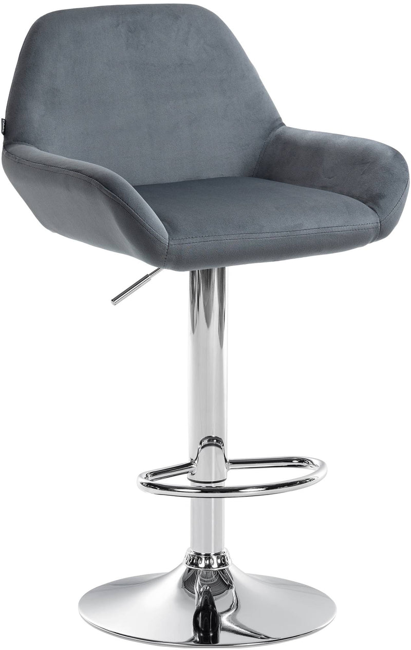 Barhocker Braga Samt chrom