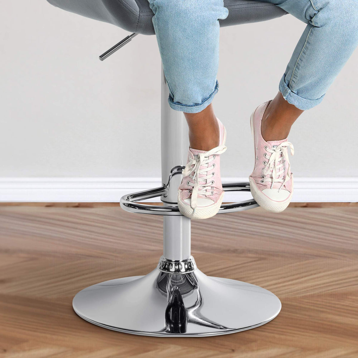 Barhocker Braga Samt chrom – Ansicht 5