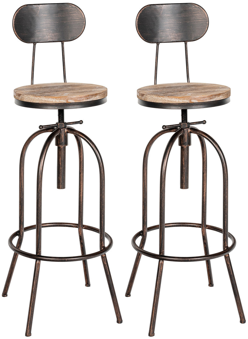 2er Set Barhocker Pino, Holz