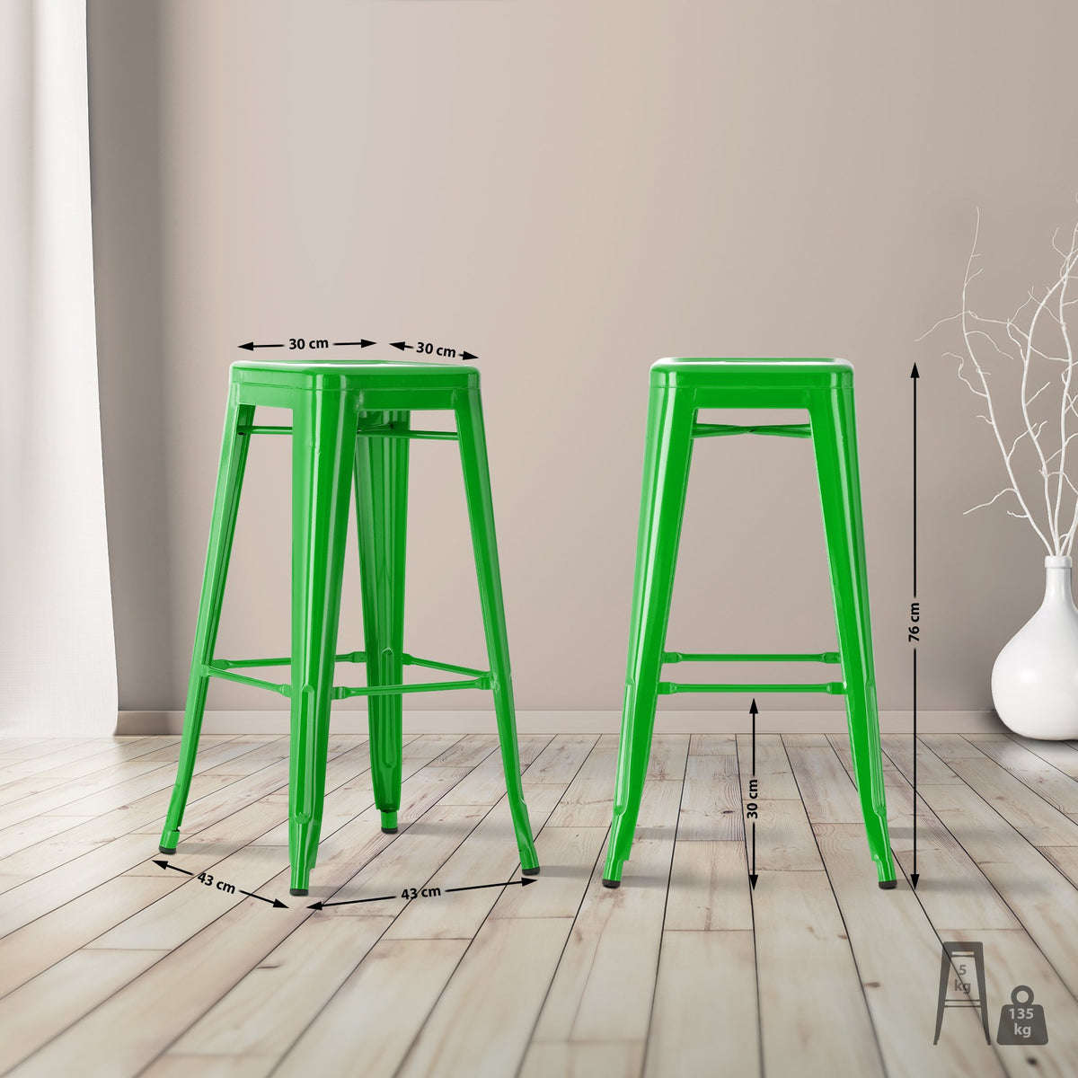 4er Set Barhocker Joshua – Ansicht 17