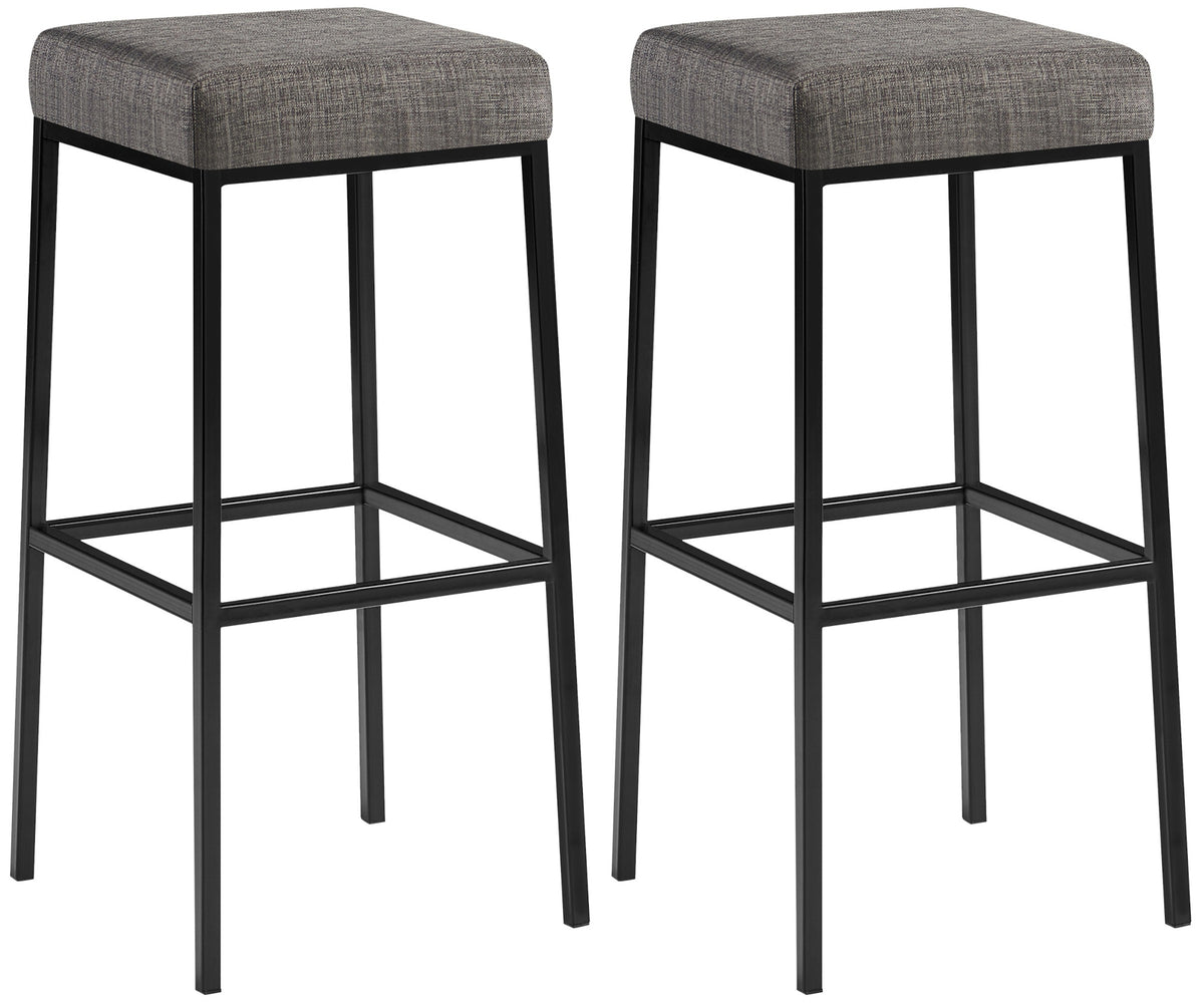 2er Set Barhocker Montreal 85 Stoff schwarz
