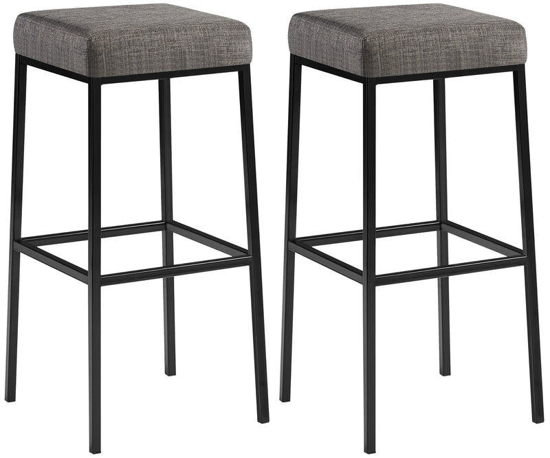2er Set Barhocker Montreal 85 Stoff schwarz