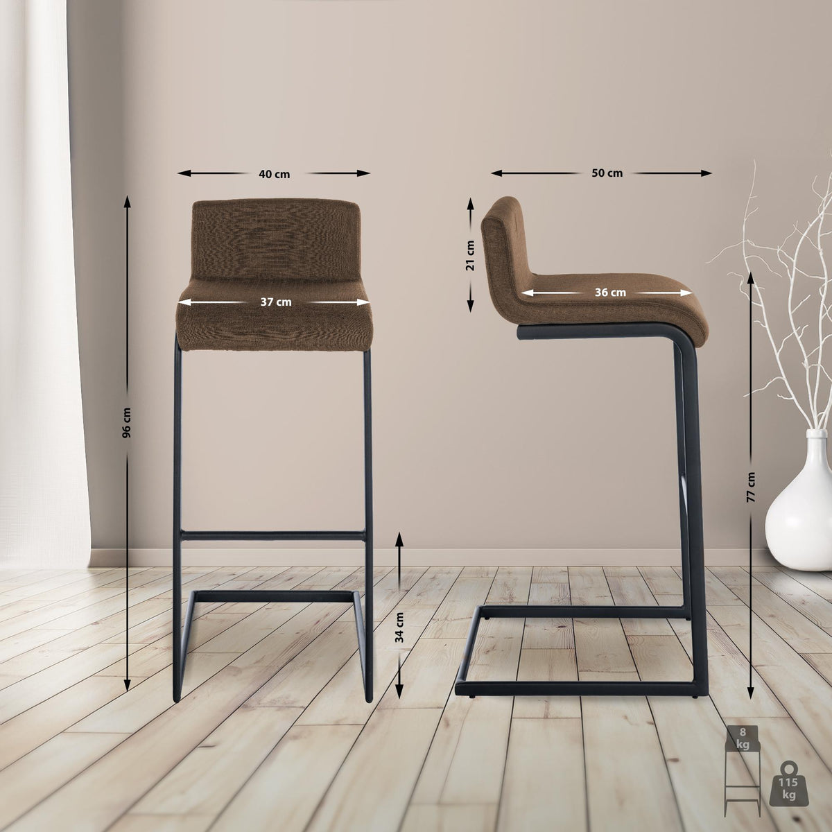 Barhocker Newport Stoff B – Ansicht 16