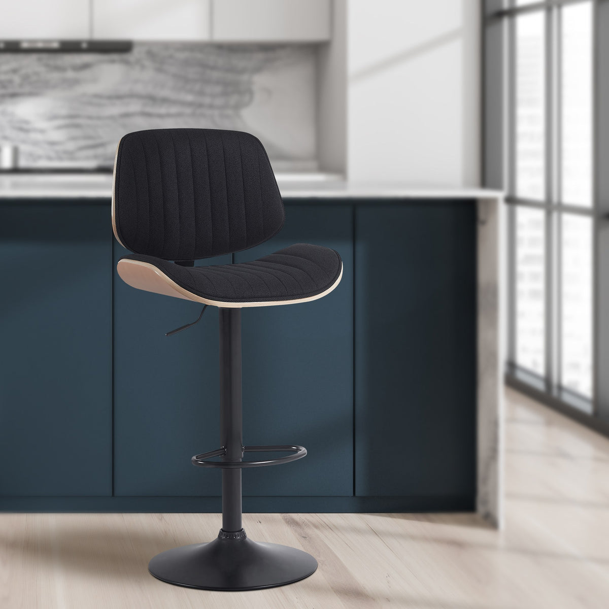 Barhocker Clawson Stoff schwarz – Ansicht 10